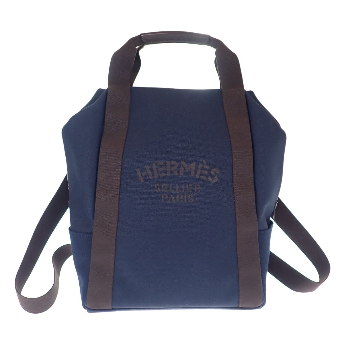 Hermes Backpack Toilet Blanc Fu Navy — view 2