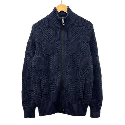 Louis Vuitton Jacket S Navy Long Sleeve Knit All Season