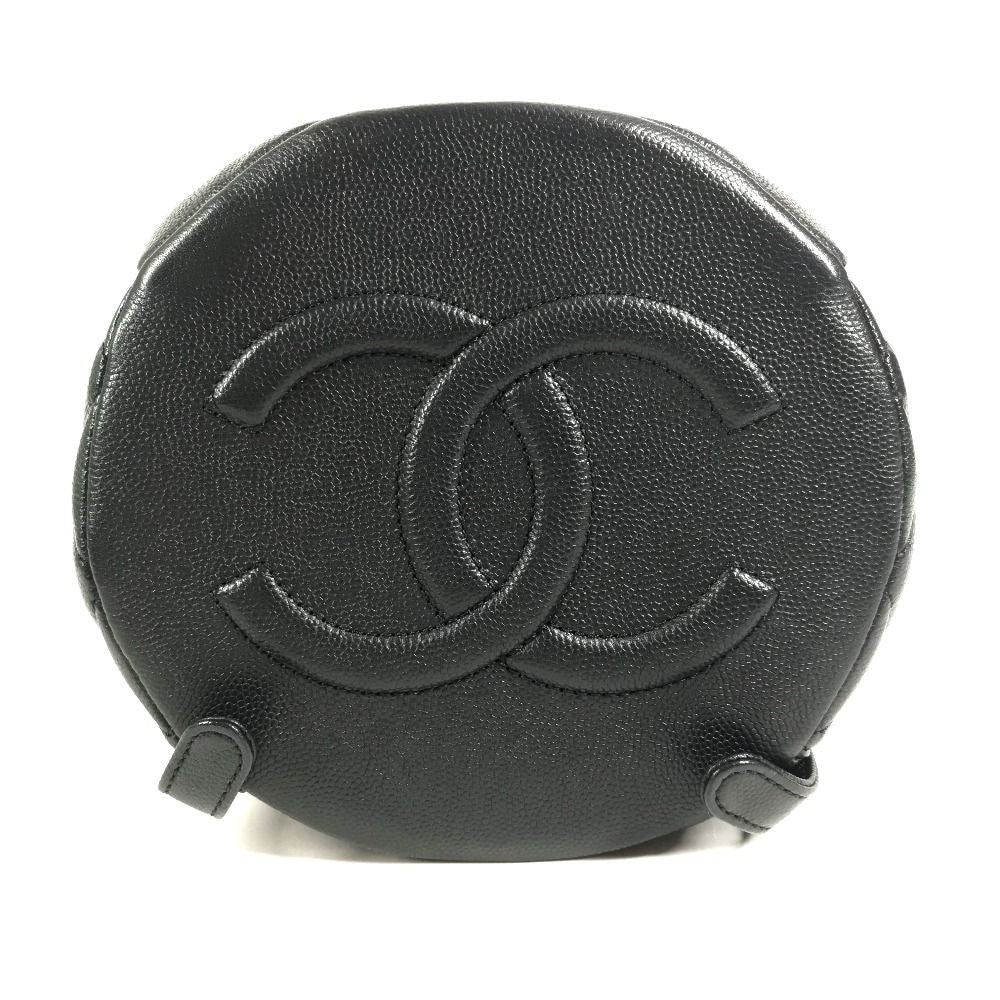 Chanel Backpack Quilted Chain Caviar Leather Black — view 5