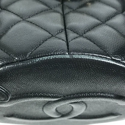 Chanel Backpack Quilted Chain Caviar Leather Black — view 6