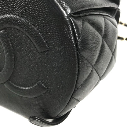 Chanel Backpack Quilted Chain Caviar Leather Black — view 7