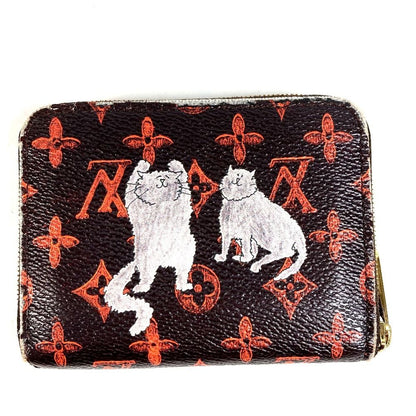 Louis Vuitton Coin Case Zippy Purse Monogram Canvas Brown