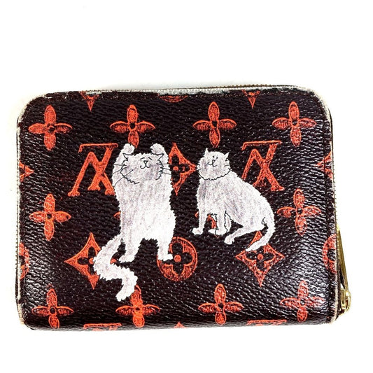 Louis Vuitton Coin Case Zippy Purse Monogram Canvas Brown