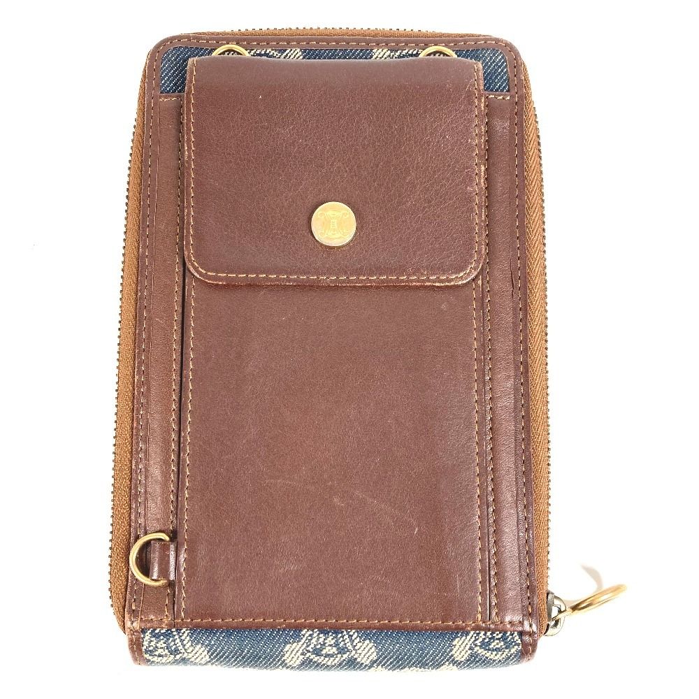 Celine Wallet Macadam Logo Denim Blue — view 2