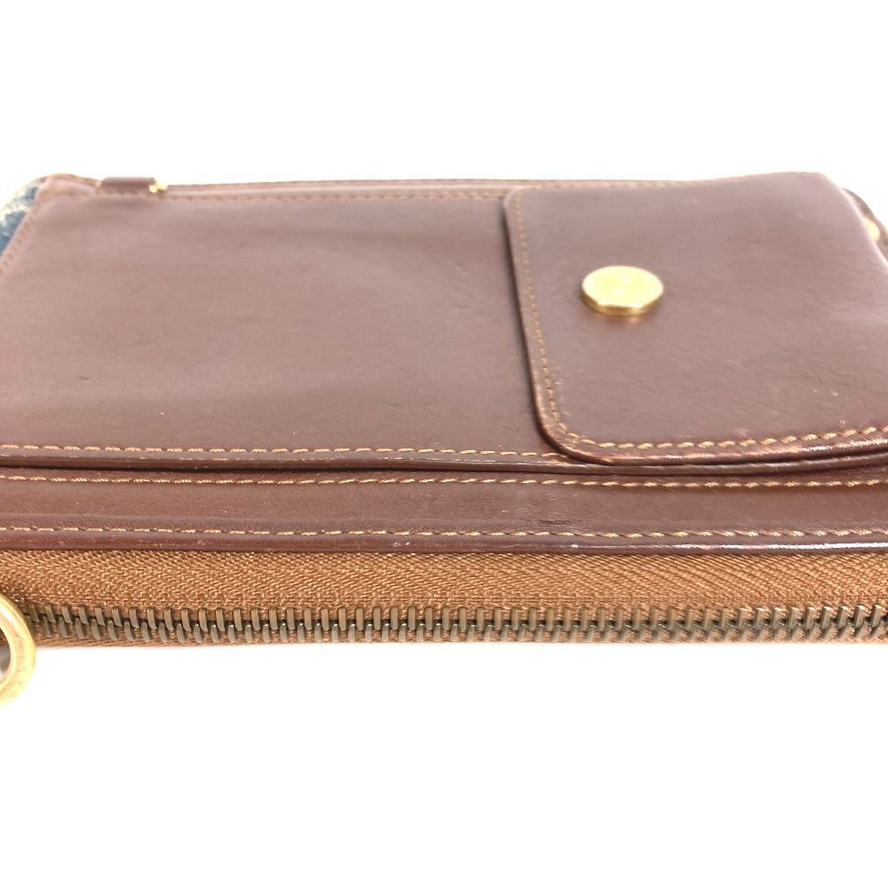 Celine Wallet Macadam Logo Denim Blue — view 6