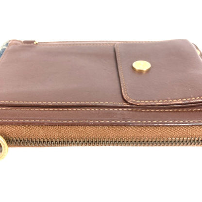 Celine Wallet Macadam Logo Denim Blue — view 6