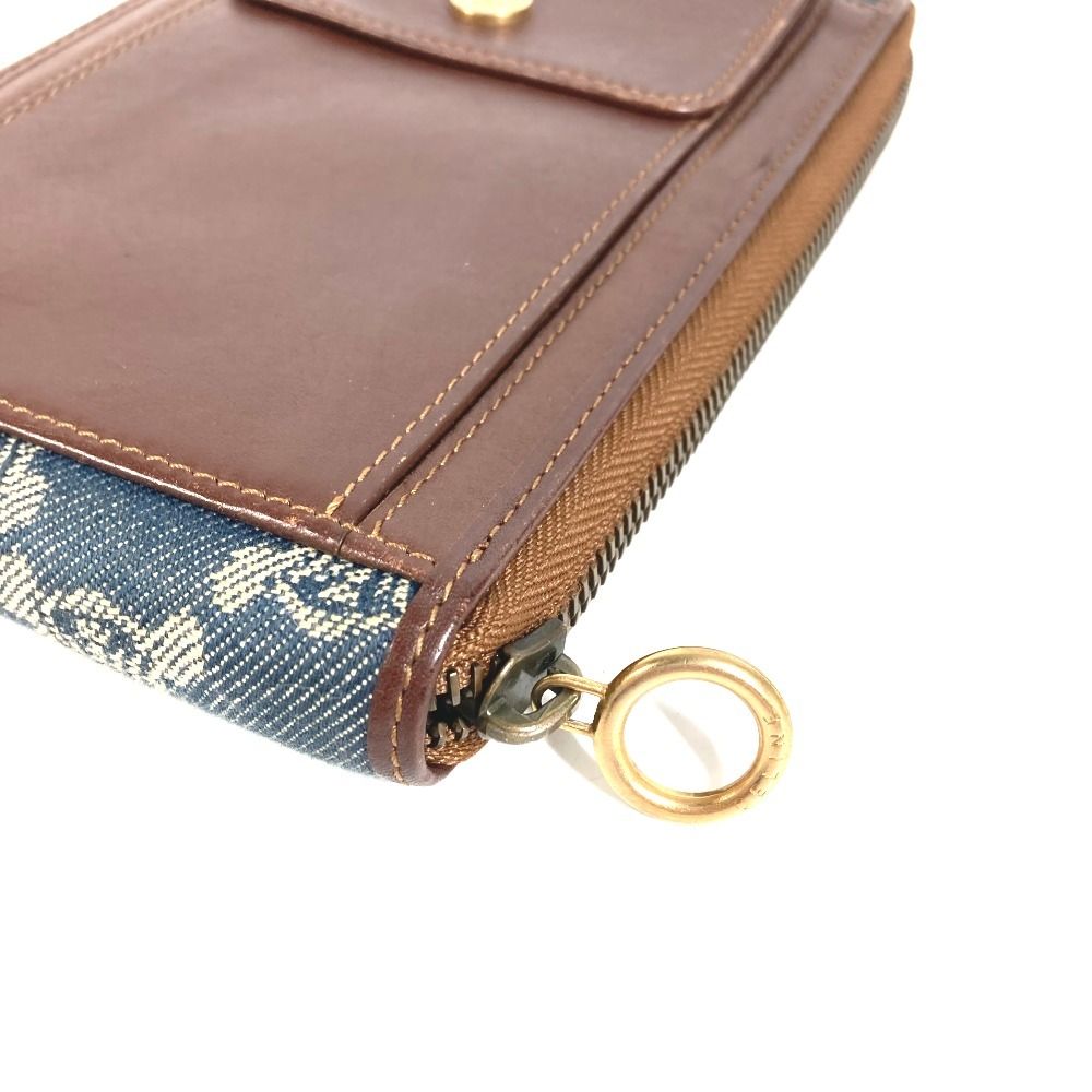Celine Wallet Macadam Logo Denim Blue — view 5