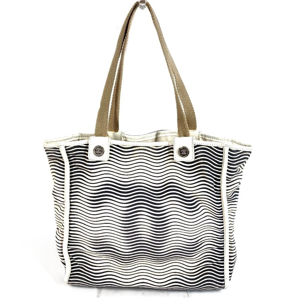 Chanel Shoulder Bag Magic CC Logo Cotton Ivory