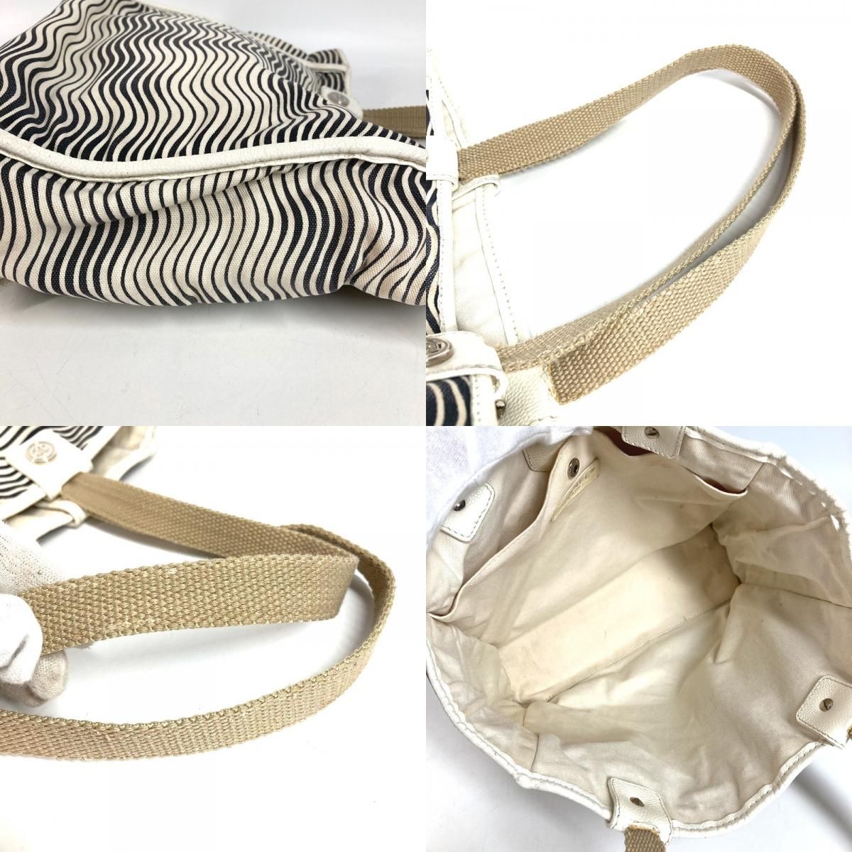 Chanel Shoulder Bag Magic CC Logo Cotton Ivory — view 8