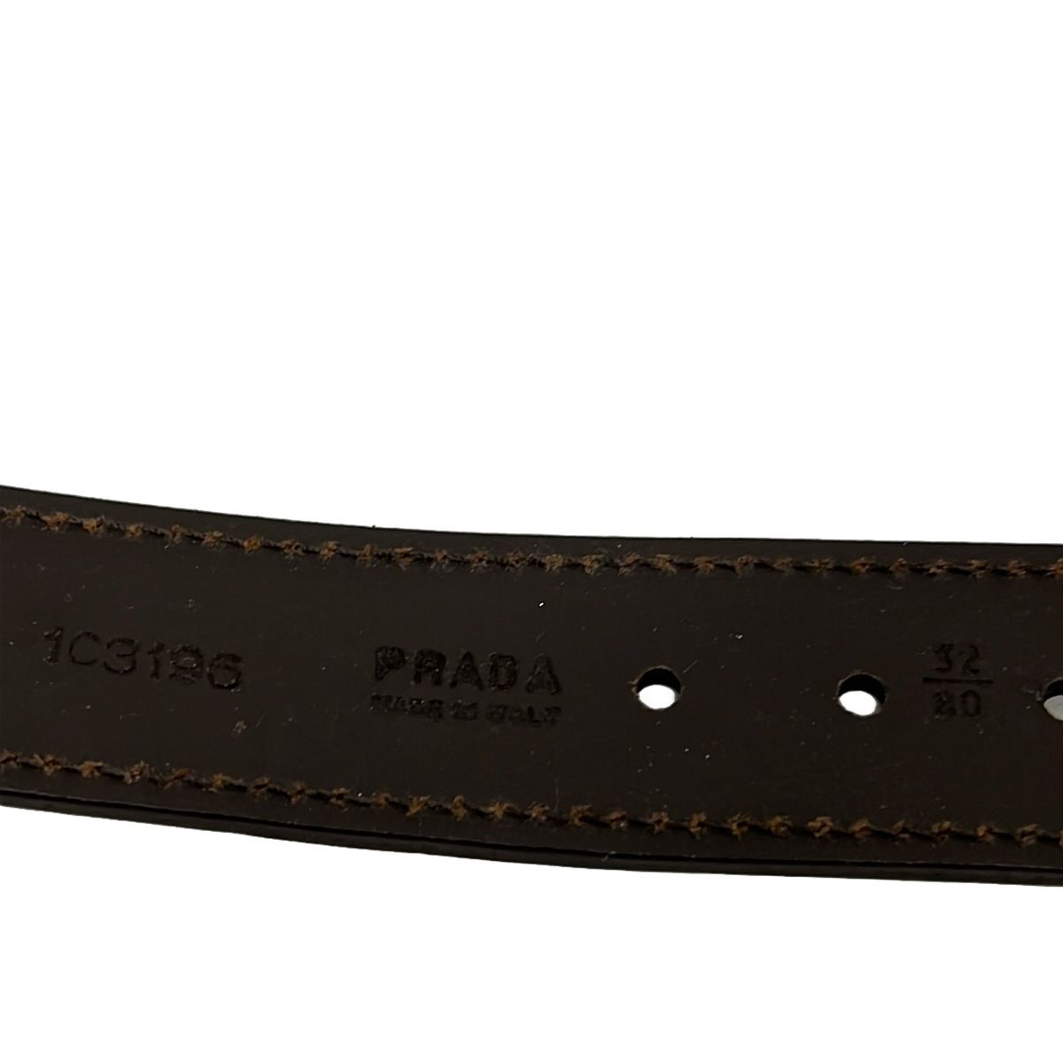 Prada Belt 32 80 Dark Yellow Brown Multi Parrot Leather — view 4