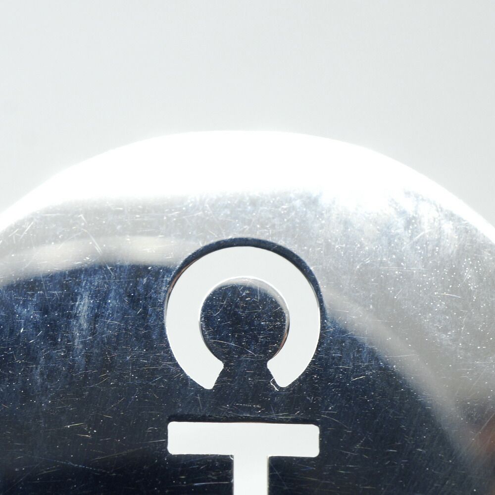 Chanel Charm Logo Plate Key Holder Silver Metal Small — view 6