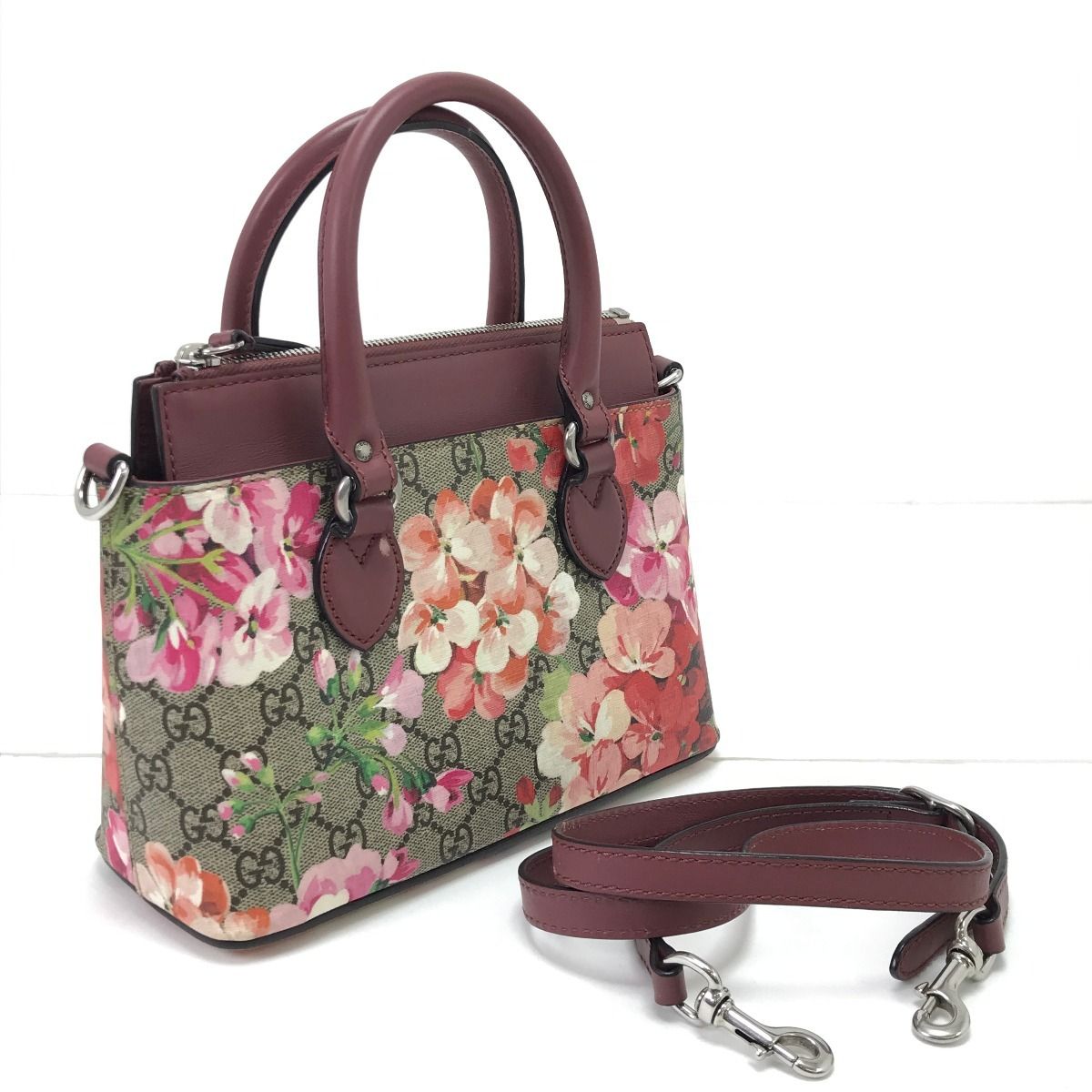Gucci 2-Way Shoulder Bag Pink Beige