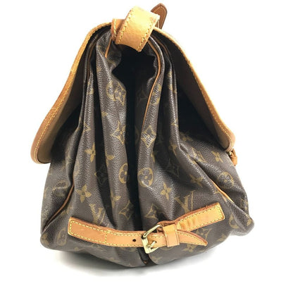 Louis Vuitton Shoulder Bag Saumur 35 Monogram Canvas Brown — view 3