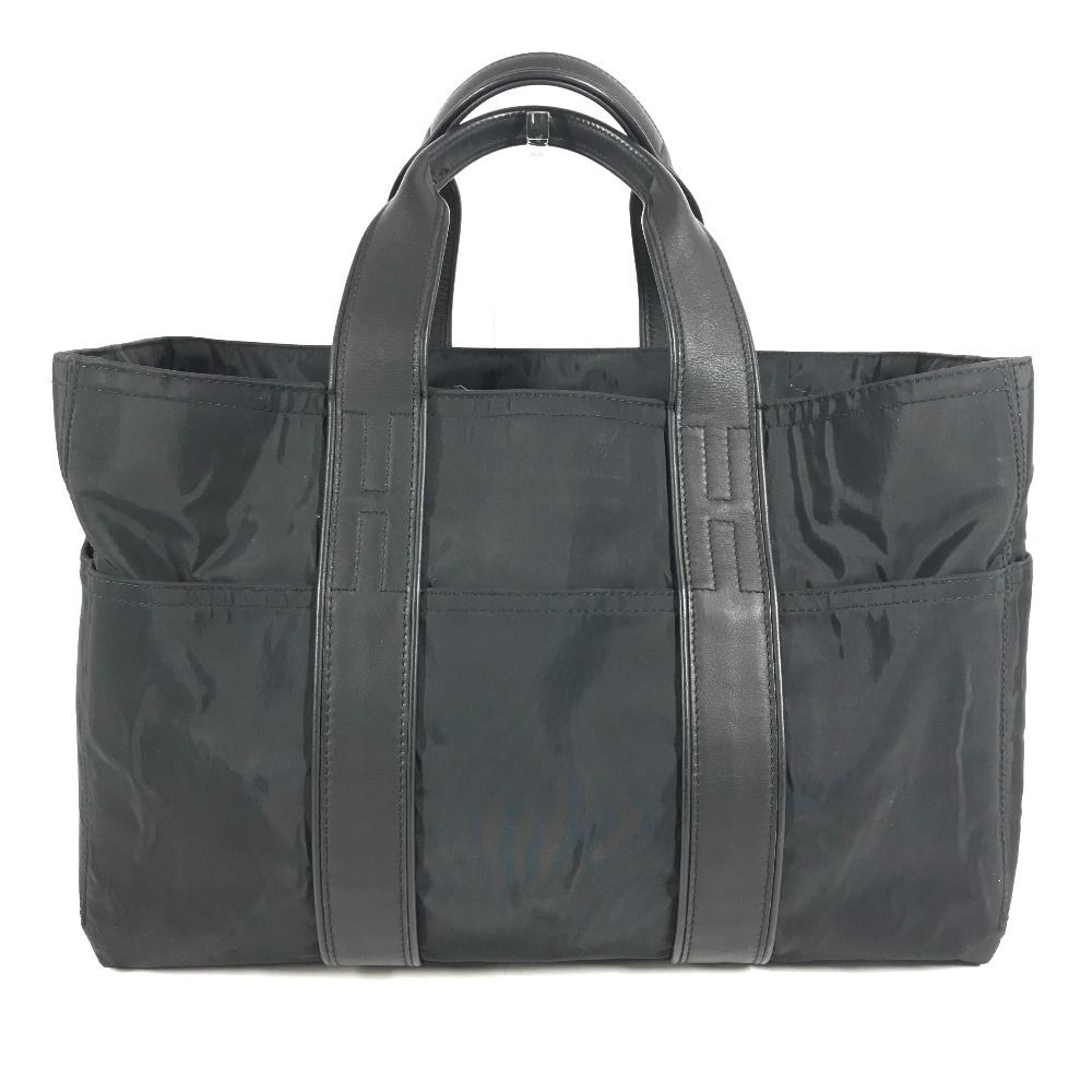 Hermes Handbag Acapulco Leather Nylon Black