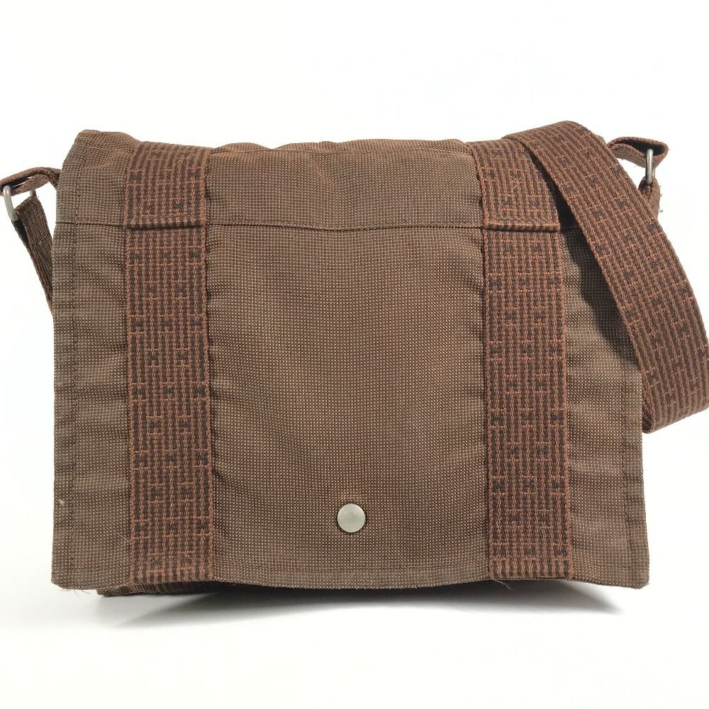 Hermes Shoulder Bag Besace PM Canvas Brown