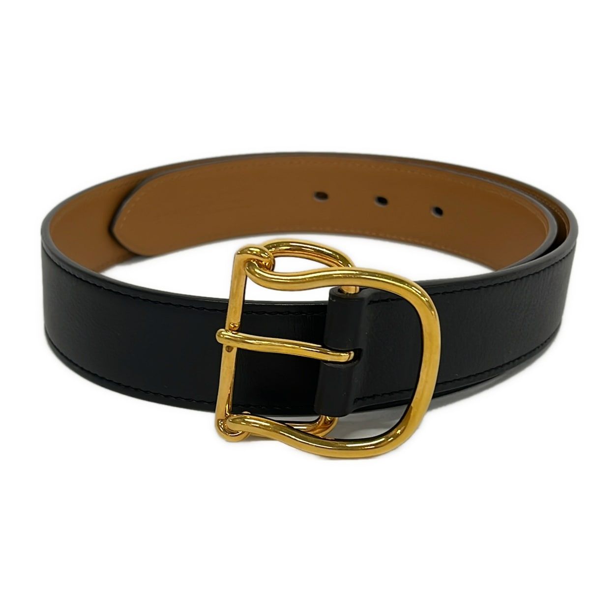 Hermes Belt 75 Salto Black Gold