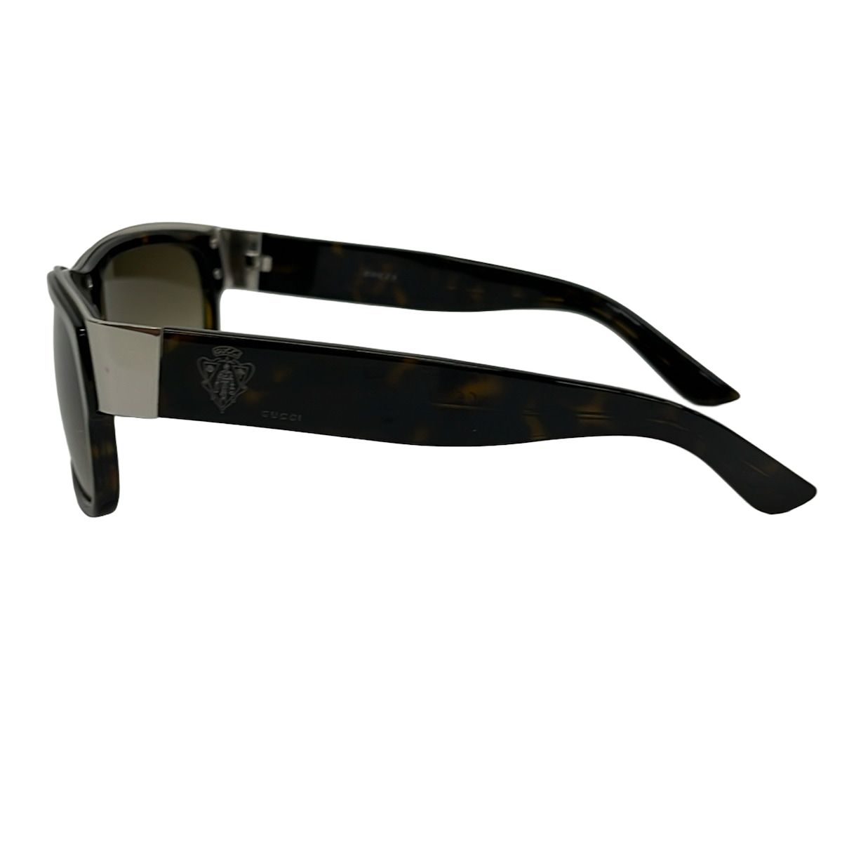 Gucci Sunglasses S Dark Brown Silver Eyewear — view 2