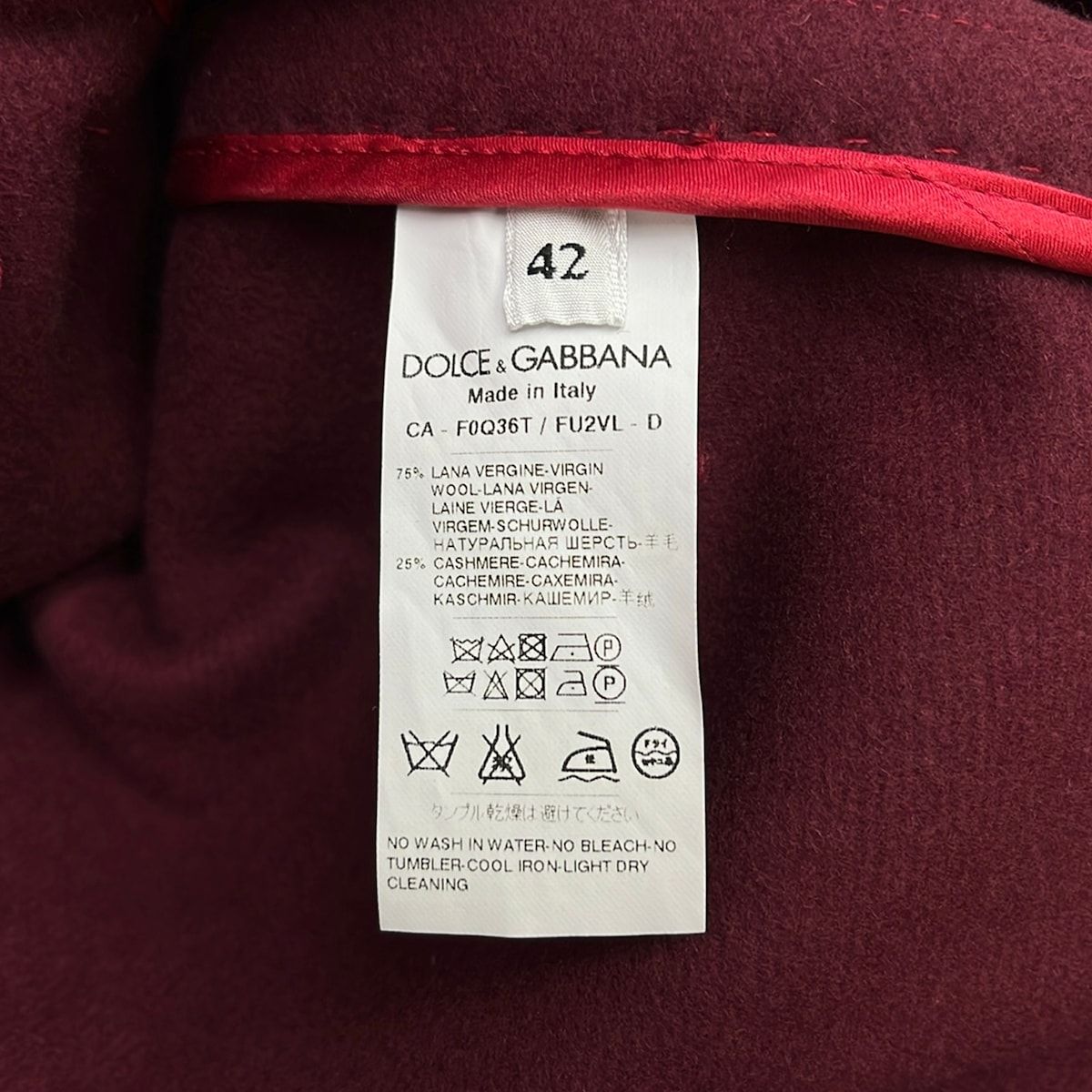 Dolce & Gabbana Coat 42 M Pink Long Sleeve Winter — view 4