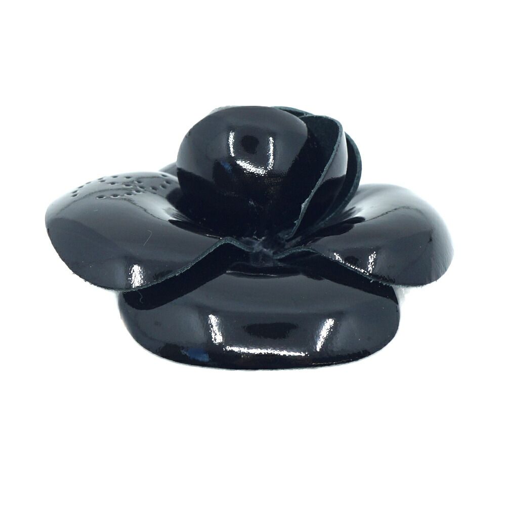 Chanel Camellia Black Brooch Flower Small — view 4