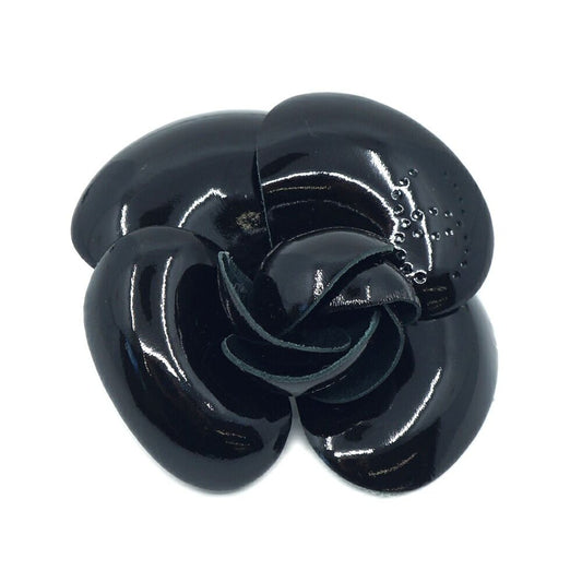 Chanel Camellia Black Brooch Flower Small