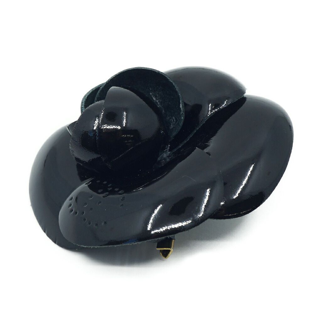 Chanel Camellia Black Brooch Flower Small — view 3