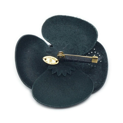 Chanel Camellia Black Brooch Flower Small — view 5