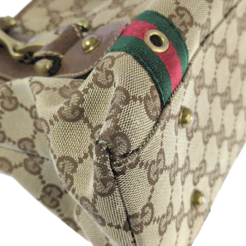 Gucci GG Canvas Sherry Line Tote Beige — view 8