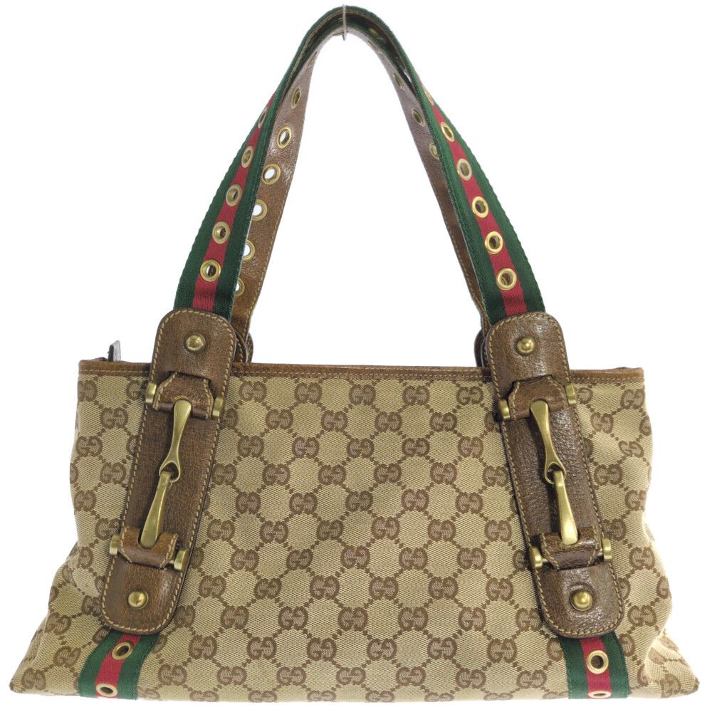 Gucci GG Canvas Sherry Line Tote Beige
