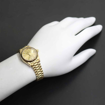 Rolex Datejust No Watch Diamond Champagne Gold 18k Yellow Automatic Winding — view 3
