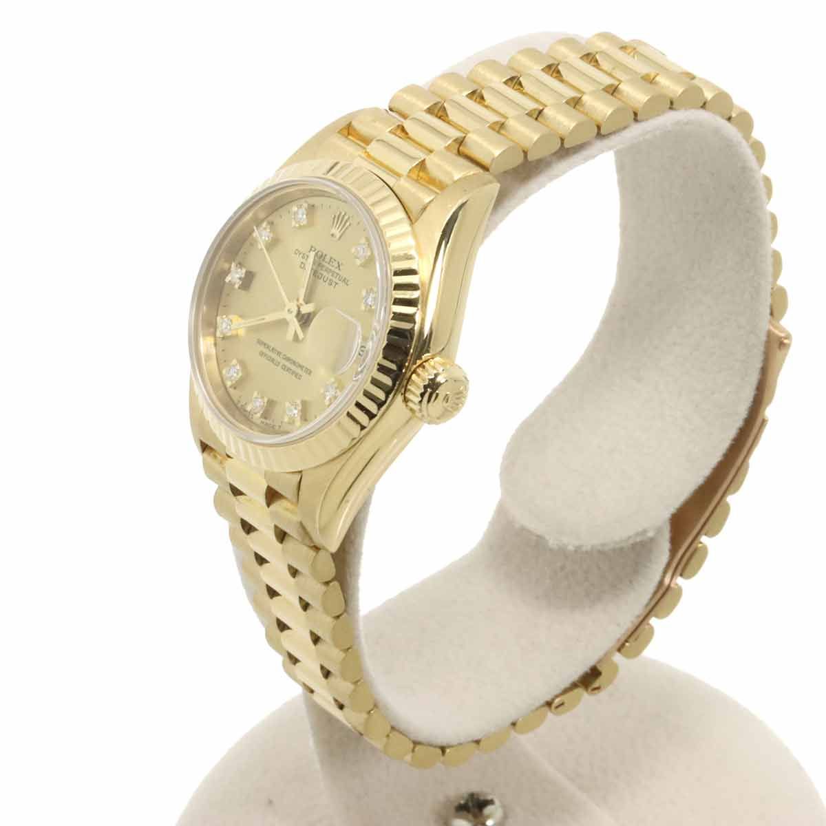 Rolex Datejust No Watch Diamond Champagne Gold 18k Yellow Automatic Winding — view 2