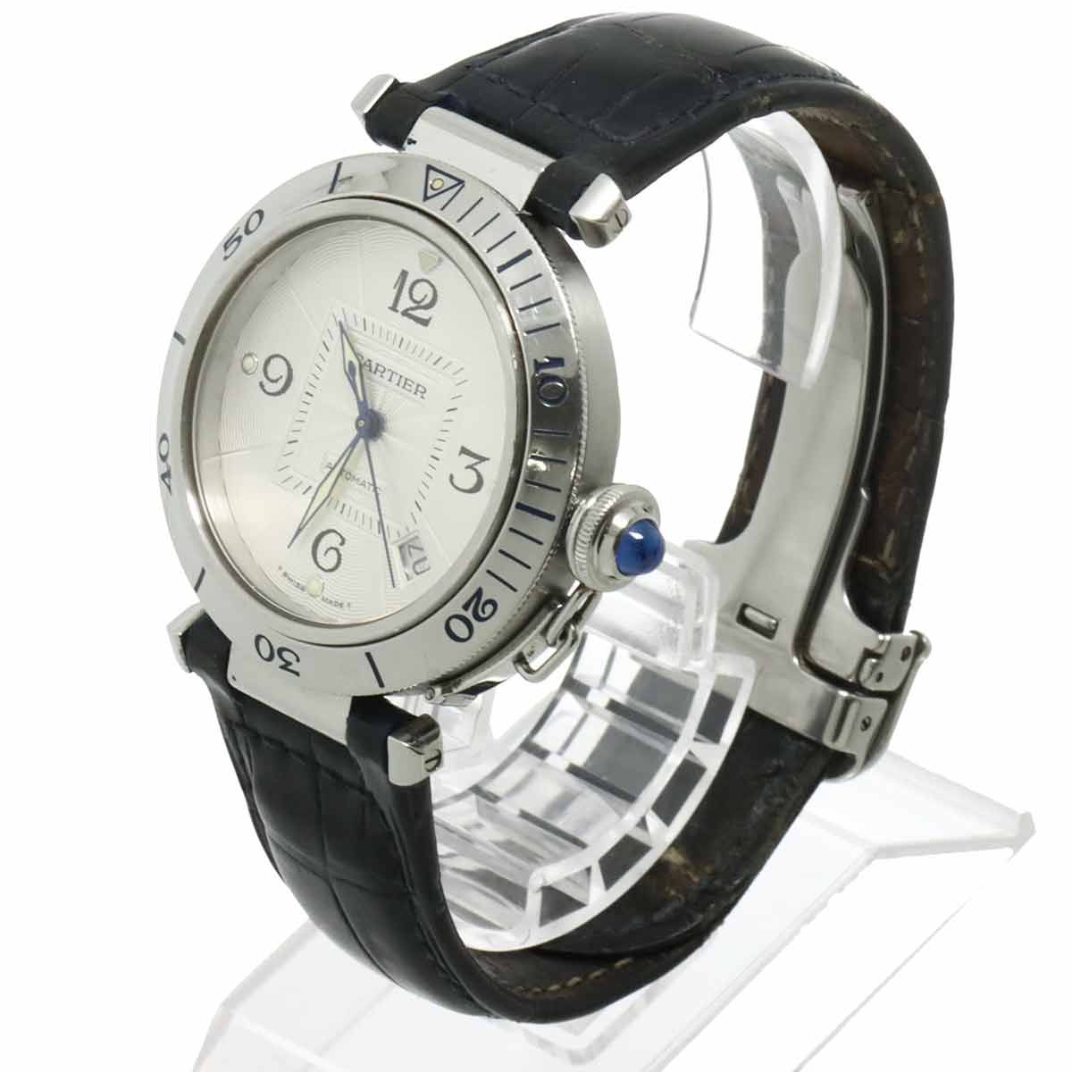 Cartier Pasha 38 Watch Date Silver Automatic Winding — view 3