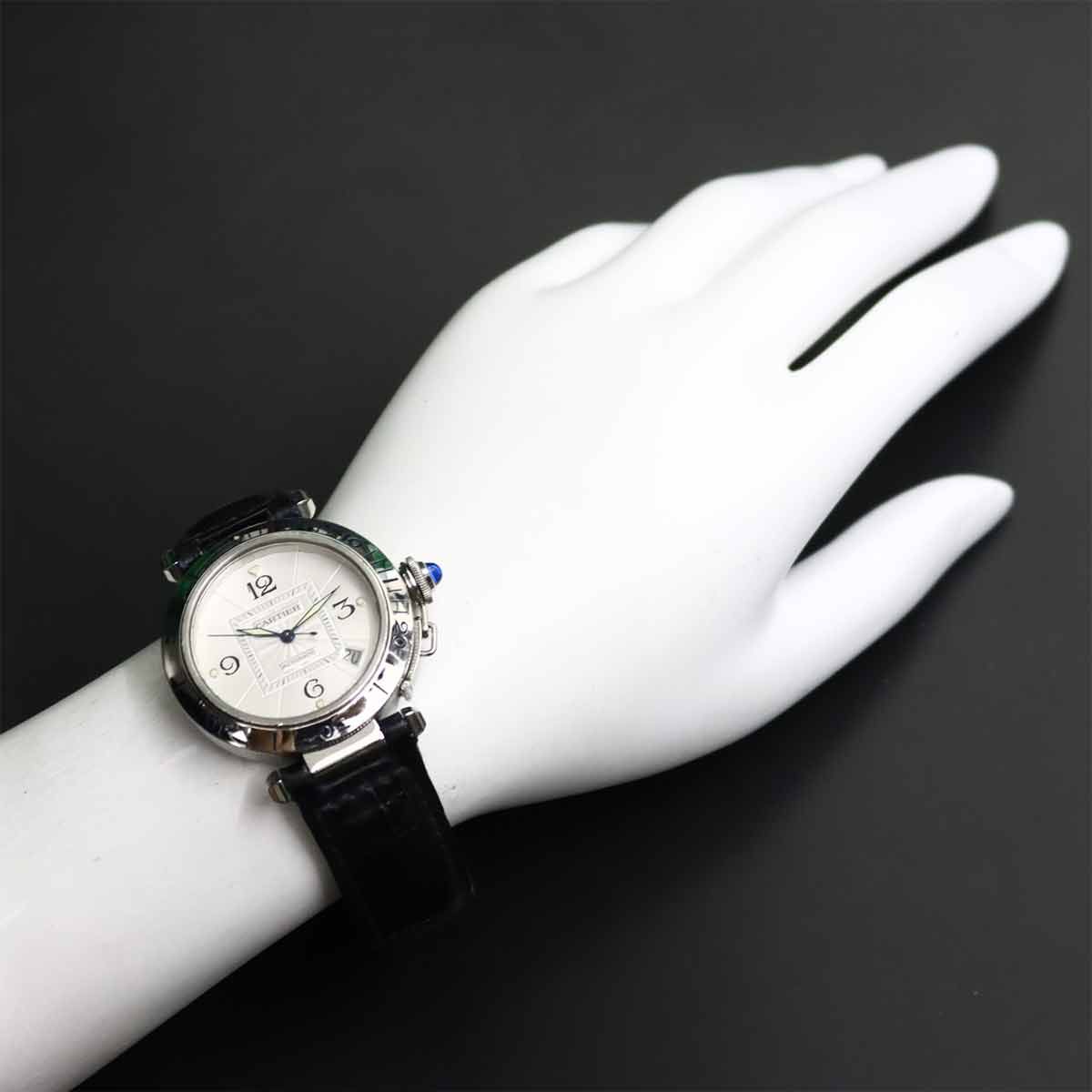 Cartier Pasha 38 Watch Date Silver Automatic Winding — view 4