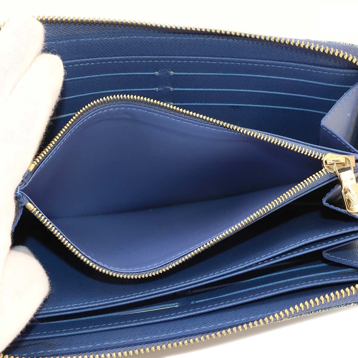 Louis Vuitton LV Takashi Murakami Zippy Wallet Zip Around Monogram Cherry Denim — view 7