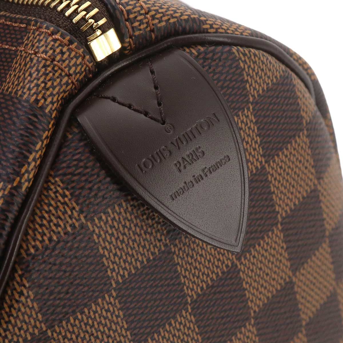 Louis Vuitton Damier Speedy 25 Hand Bag Ebene Brown Gold — view 8
