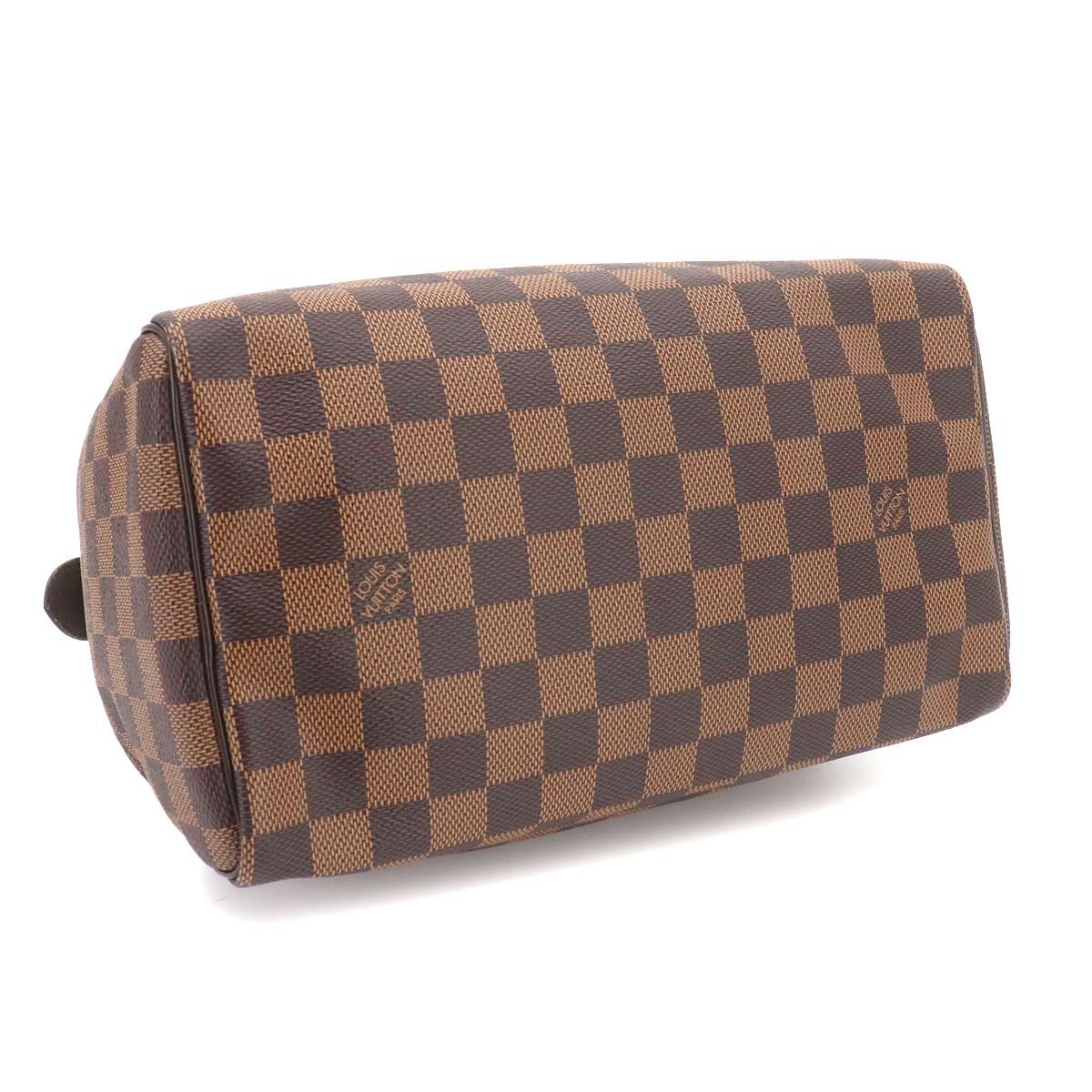 Louis Vuitton Damier Speedy 25 Hand Bag Ebene Brown Gold — view 5