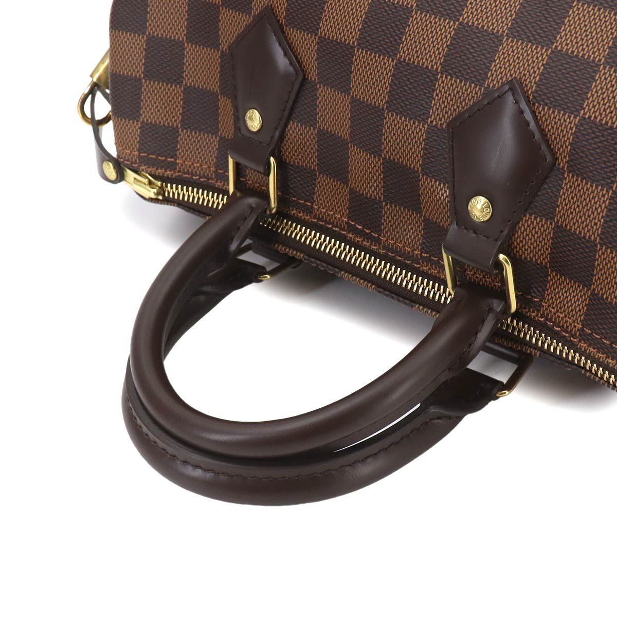 Louis Vuitton Damier Speedy 25 Hand Bag Ebene Brown Gold — view 6