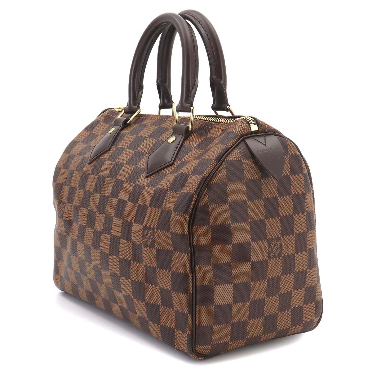 Louis Vuitton Damier Speedy 25 Hand Bag Ebene Brown Gold — view 4