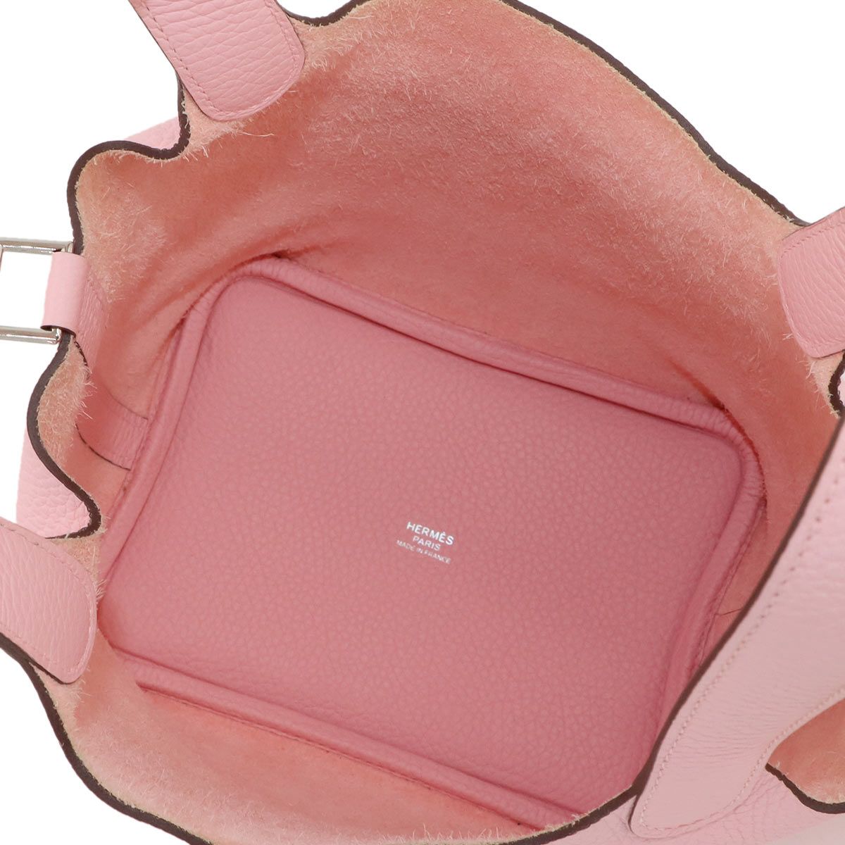 Hermes Picotin Lock PM Hand Bag Taurillon Clemence Rose Sakura — view 7