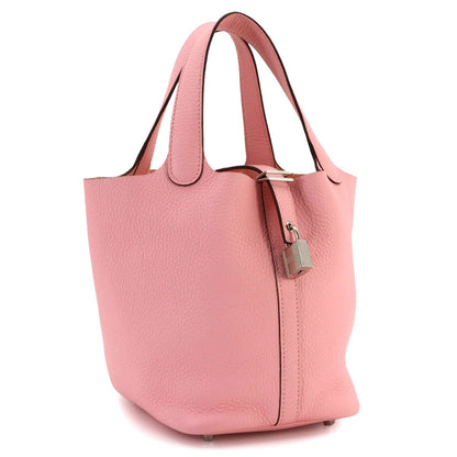 Hermes Picotin Lock PM Hand Bag Taurillon Clemence Rose Sakura — view 4