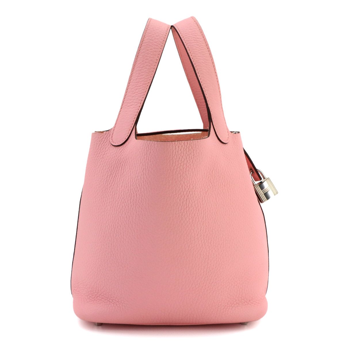 Hermes Picotin Lock PM Hand Bag Taurillon Clemence Rose Sakura — view 3