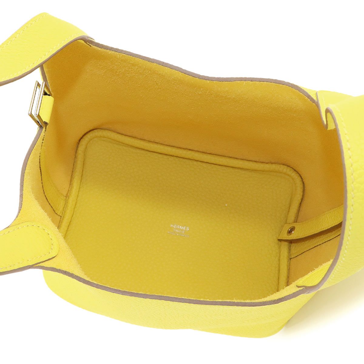 Hermes Picotin Lock 18 PM Hand Bag Taurillon Clemence Lime Silver PM — view 7