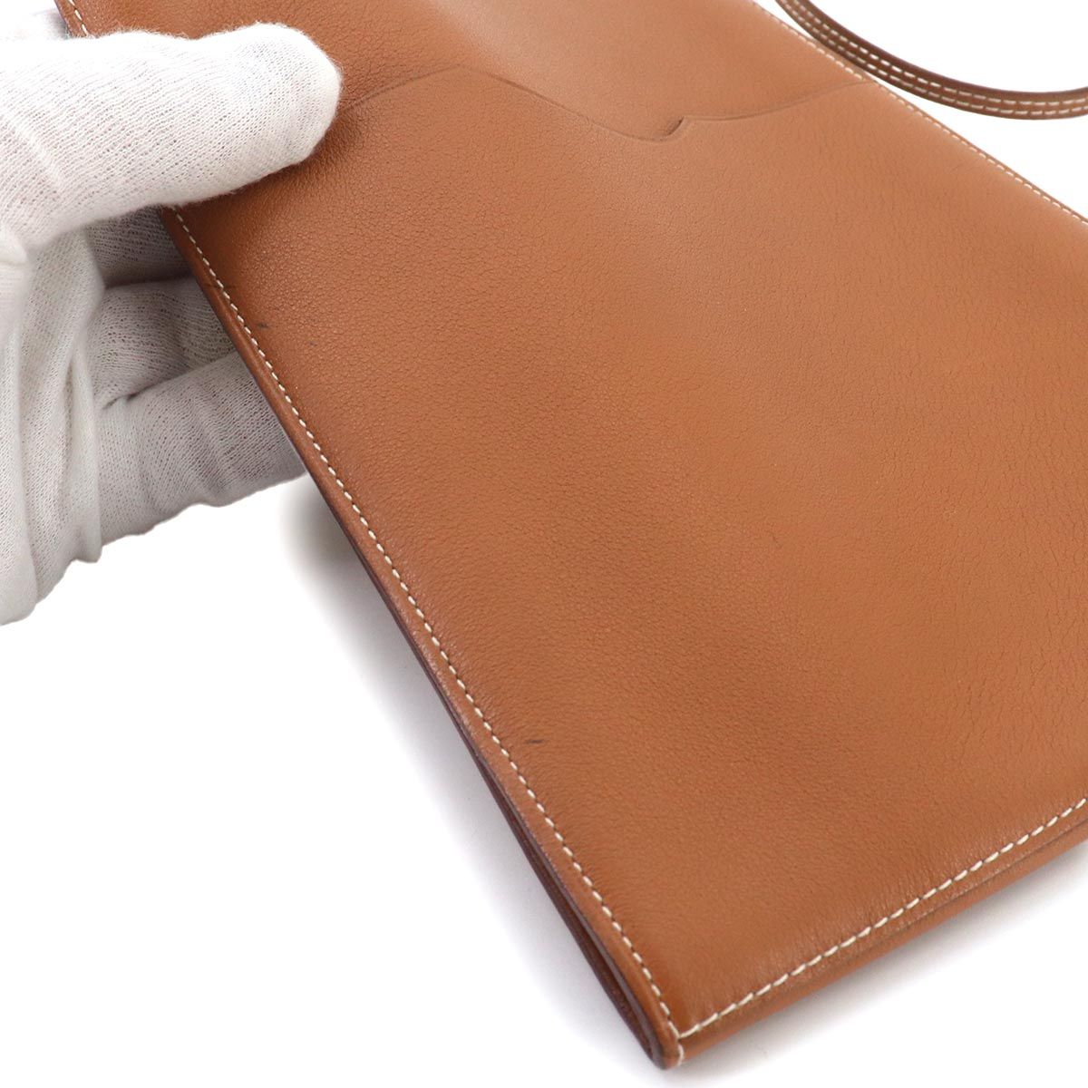 Hermes Onimetou 2 PM Shoulder Bag Pochette Swift Gold — view 8
