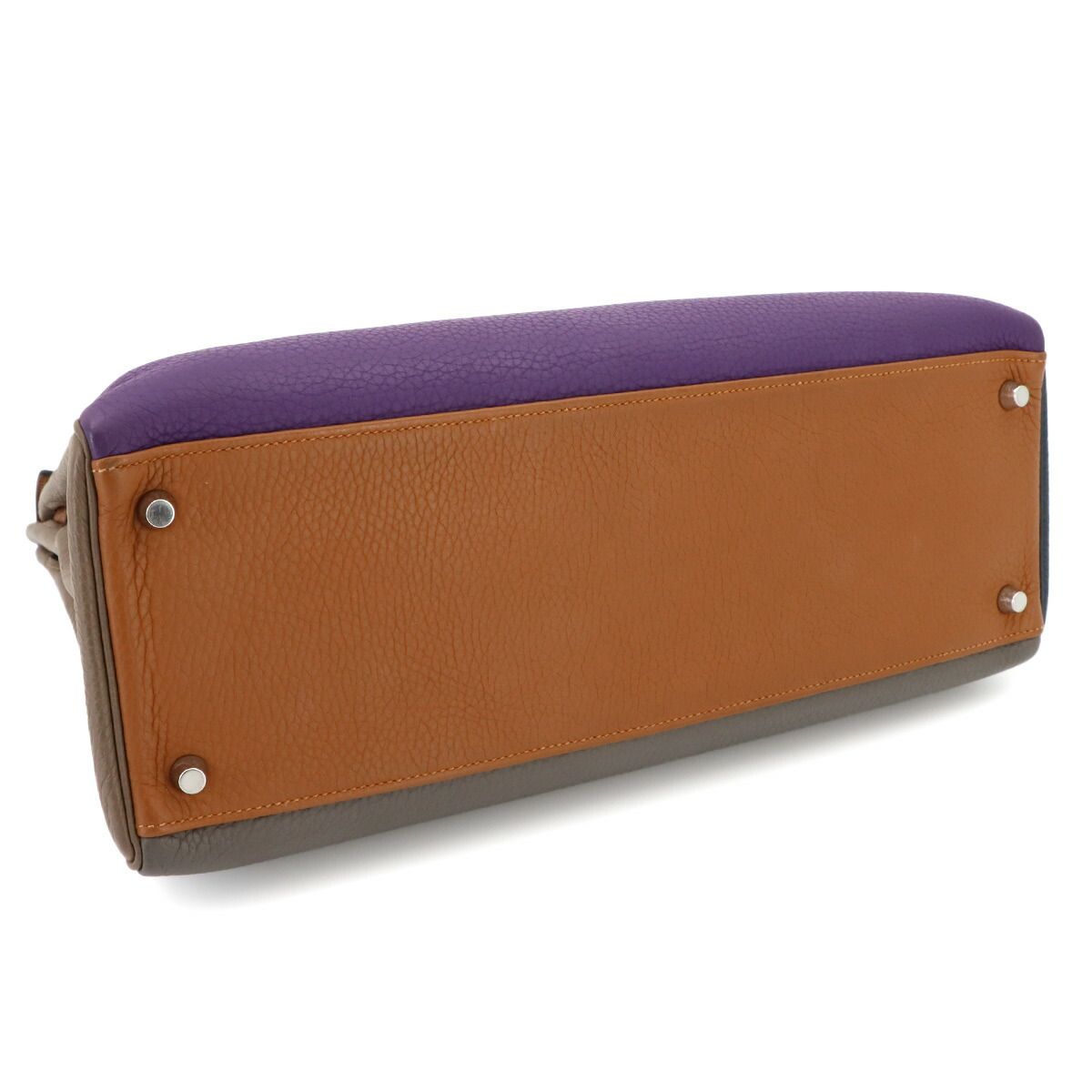 Hermes Kelly 35 Harlequin Taurillon Clemence Ultra Violet Blue Run 2-Way Hand — view 4