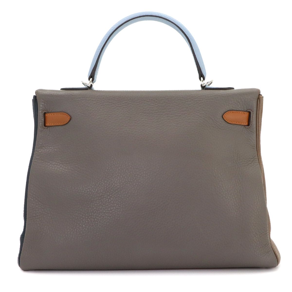 Hermes Kelly 35 Harlequin Taurillon Clemence Ultra Violet Blue Run 2-Way Hand — view 2