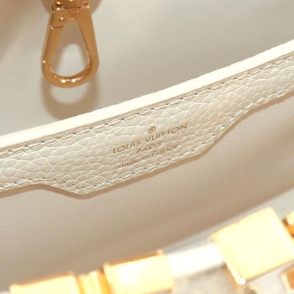 Louis Vuitton Capucines BB 2-Way Bag Taurillon Leather Cream Cles — view 9