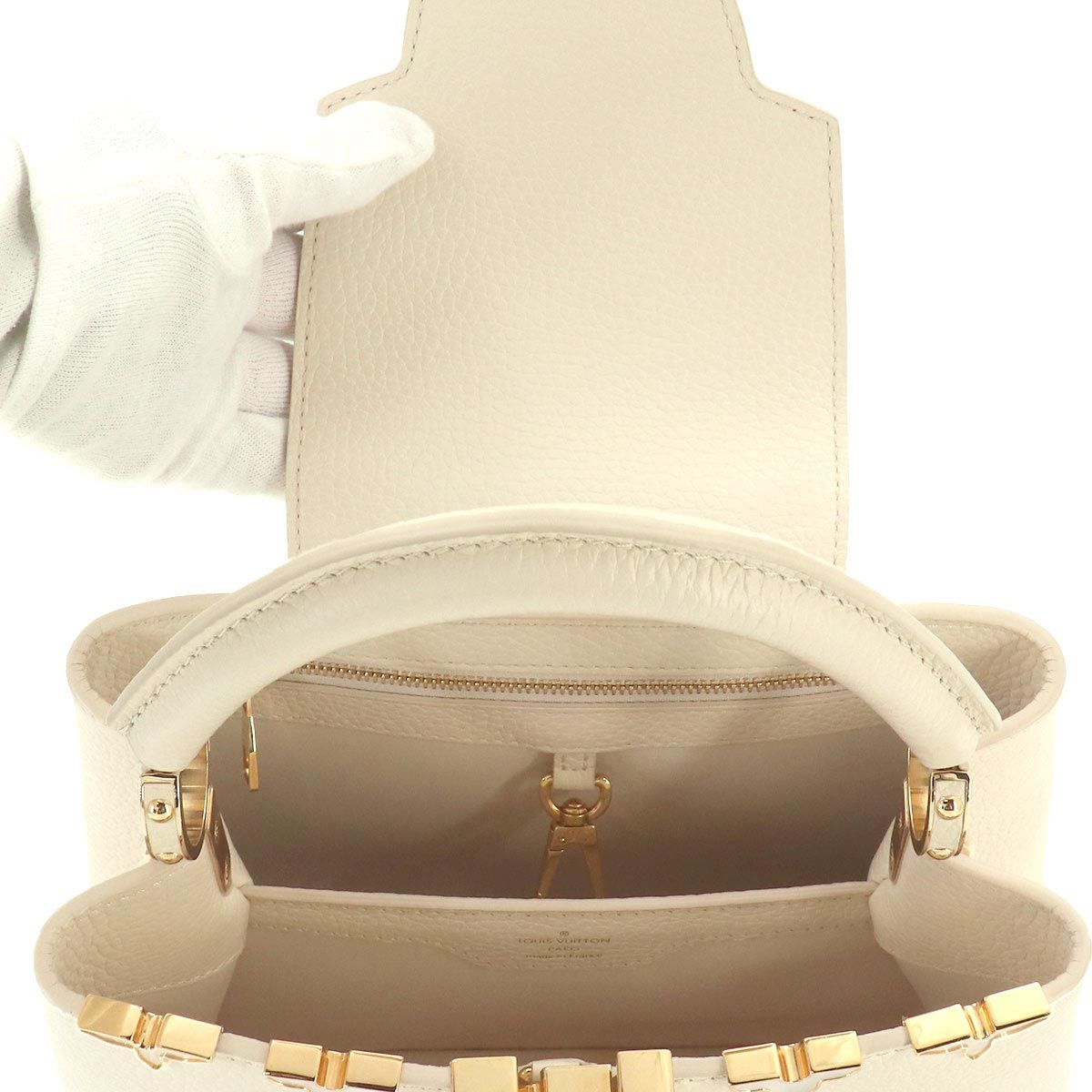 Louis Vuitton Capucines BB 2-Way Bag Taurillon Leather Cream Cles — view 7