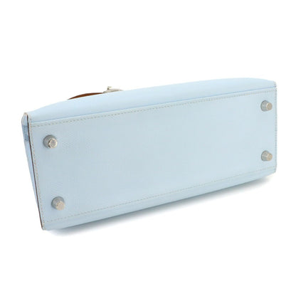 Hermes Kelly 25 Epsom Blue Brum Vert Jade Gold 2-Way — view 4