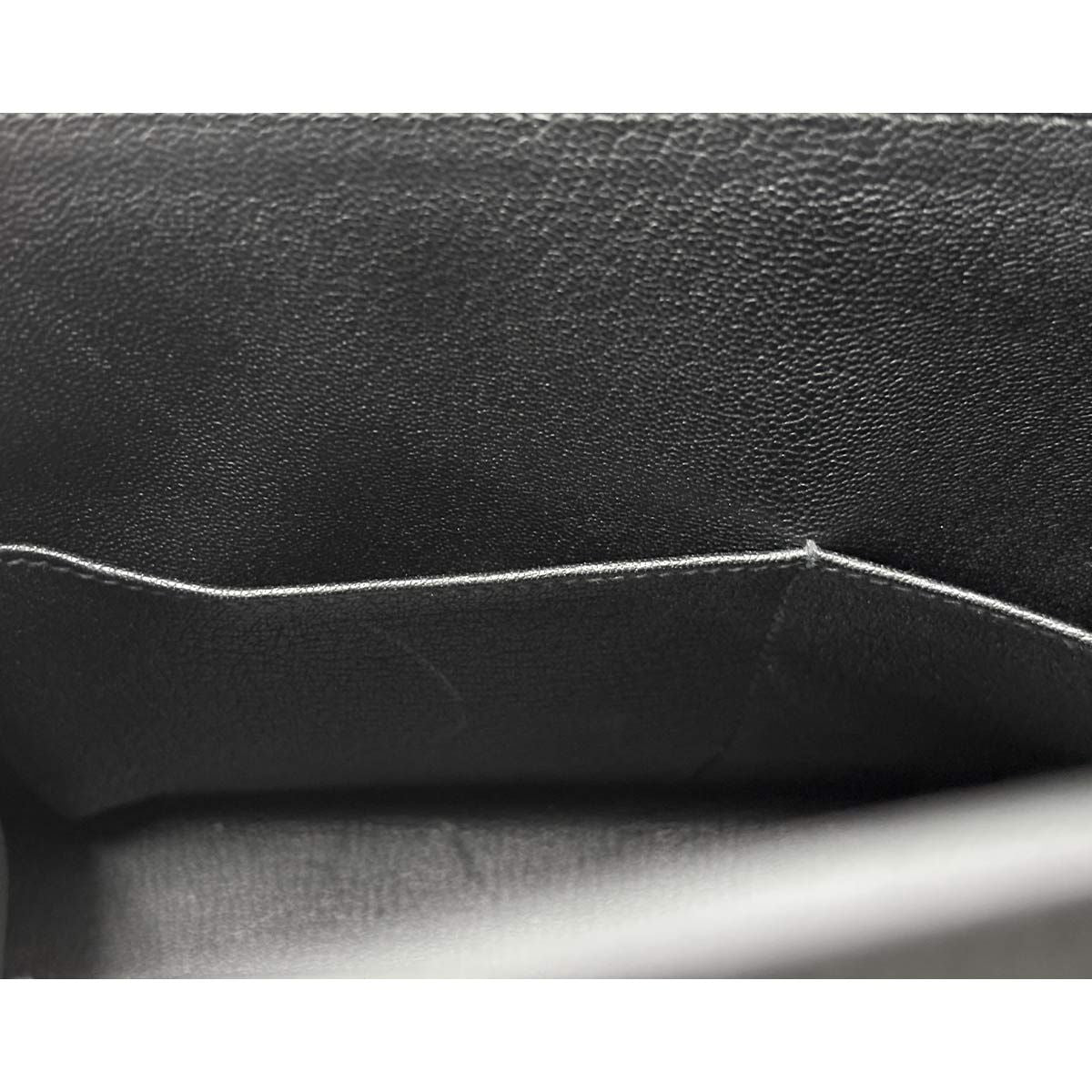 Hermes Kelly 28 Epsom Black 2-Way Bag Sellier Silver — view 8