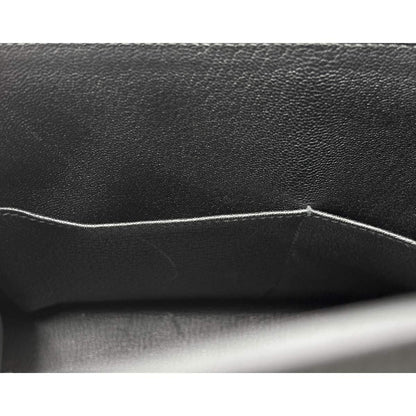 Hermes Kelly 28 Epsom Black 2-Way Bag Sellier Silver — view 8