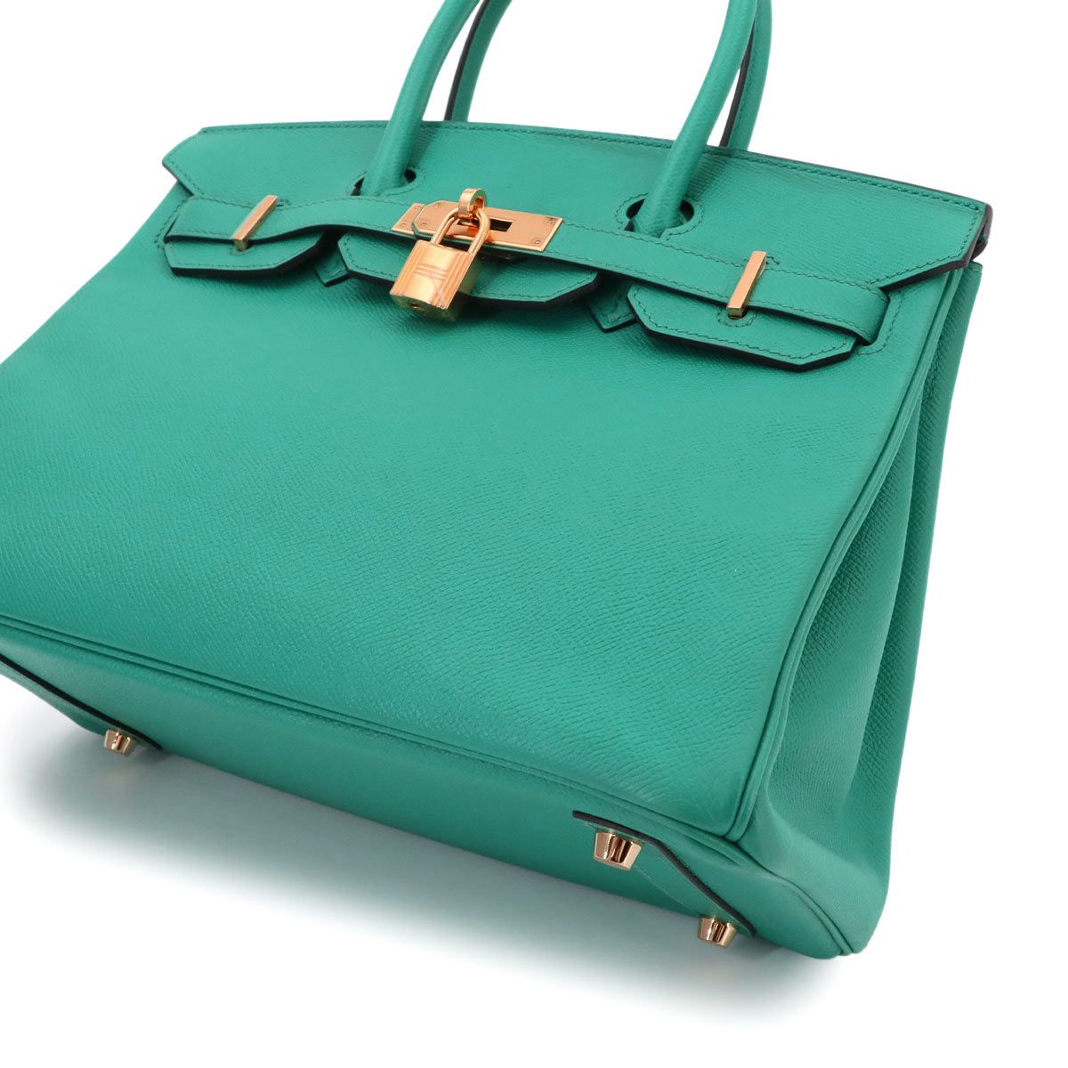 Hermes Birkin 30 Epsom Blue Paon Hand Bag Gold — view 8